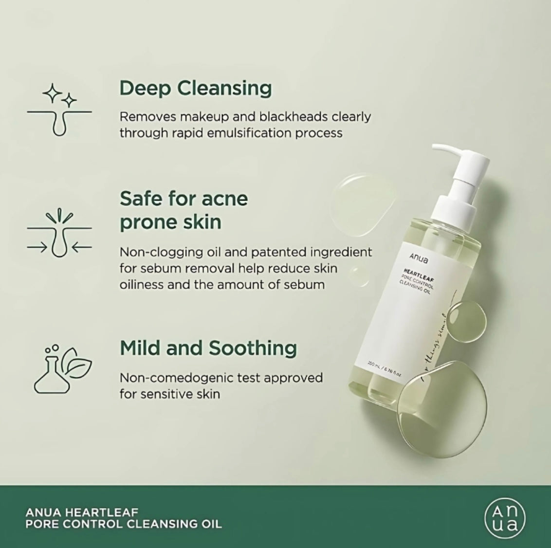 Heartleaf Pore Control Cleansing Oil- by Anua